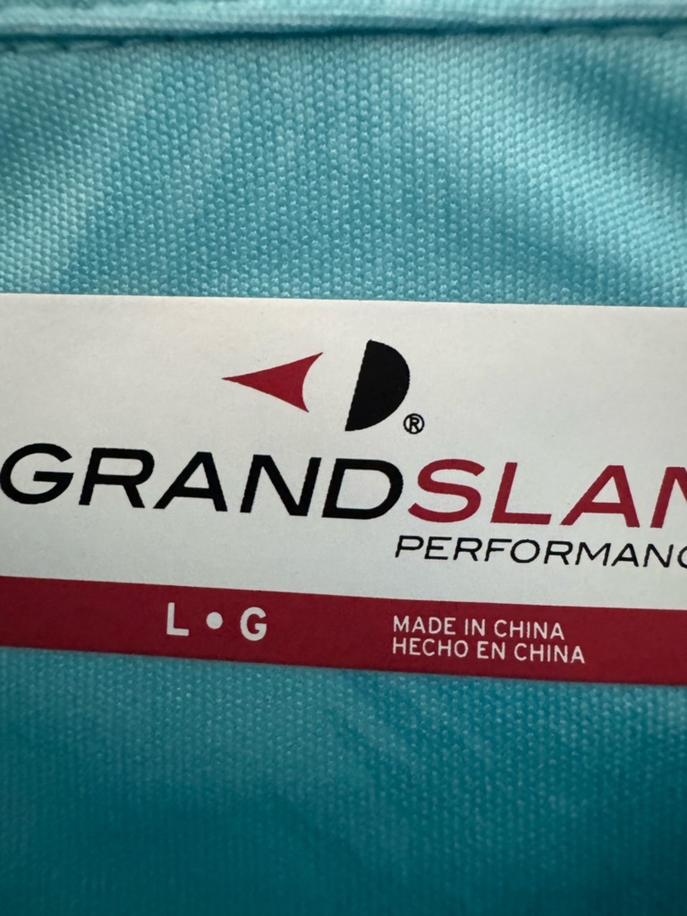 Grand Slam Men's Aqua Palm-Print Golf Polo Preppy Large - Picture 4 of 8
